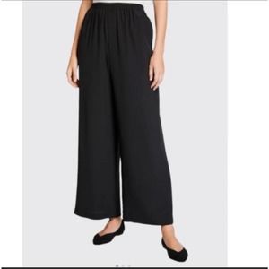 Eskandar Flared Wide Leg Silk Trousers Sz 1